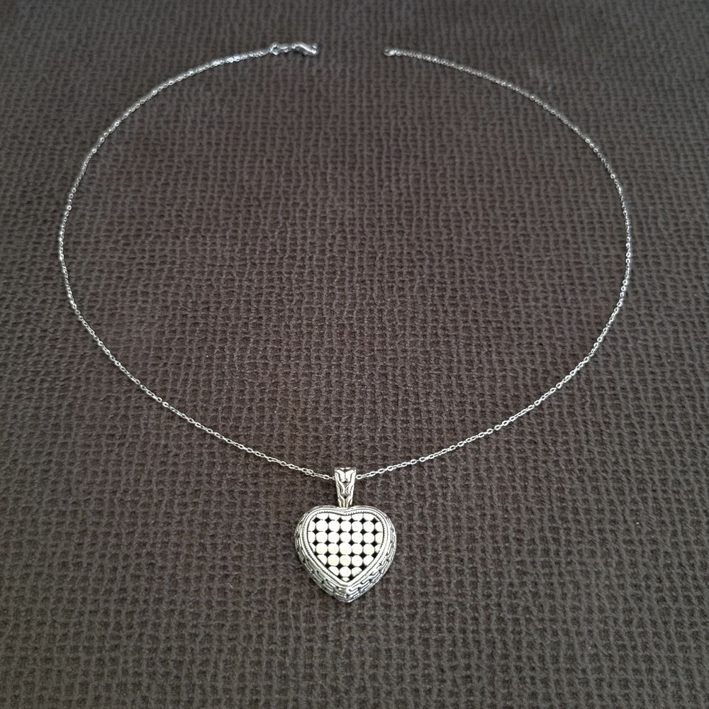 willowbird🪶 Silver🤍 Dotted Heart❤ Pendant Necklace - NWT